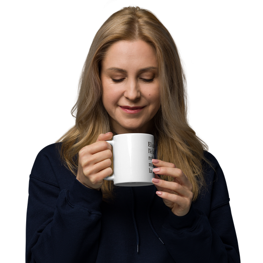 Tazza bianca : "El cafè la sola roba che m'ascòlta la matina"