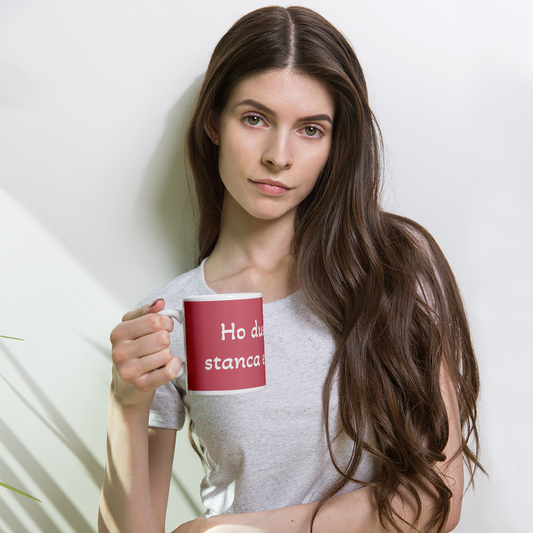 Tazza bianca "Ho due stati: Stanca e stronza"
